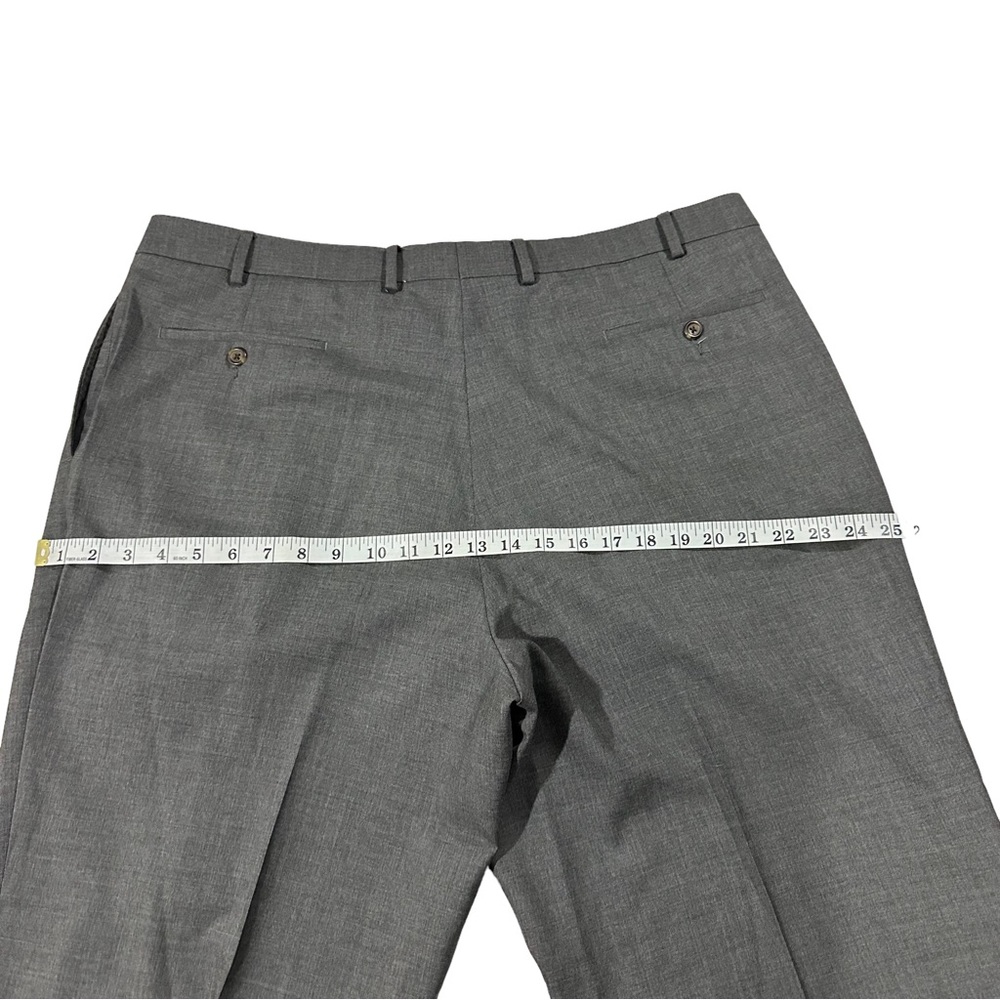 Ralph Lauren Total Comfort Grey 100% Wool Suit Pants Sz 40x32 Pleated Cuffed Hem - Picture 7 of 11